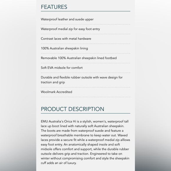 EMU Australia Orica Hi Women’s Boot size 9 - Picture 9 of 10